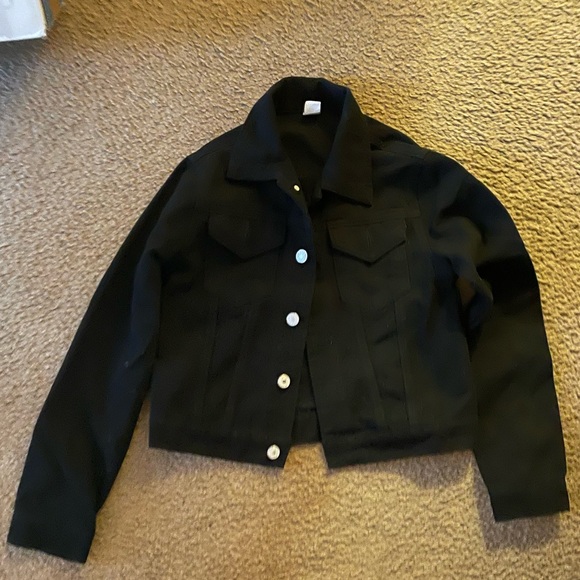 COPY - Black Denim Jacket (Good quality) - Size S - (Tagged zara for exposure) - Picture 2 of 3